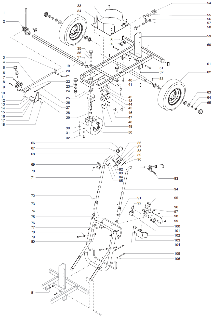 PowrLiner 4900XLT Cart Assembly (P/N 779-564)